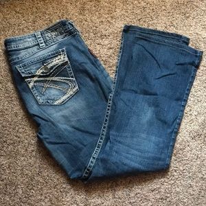 Silver Jeans Sz18 Pioneer Bootcut Distressed Jeans